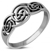 Plain Celtic Knot Silver Ring, rp637